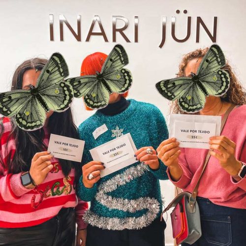 bingo y merienda navideña Pamplona Inari Jün Academia de Diseño, Patronaje y Confección, taller de costura, aprende a coser